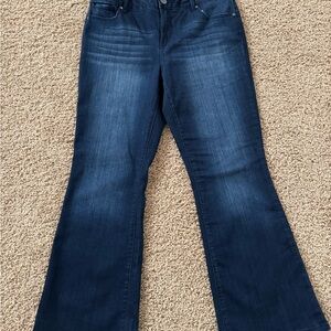 1822 Denim Dark Blue Flare Jeans